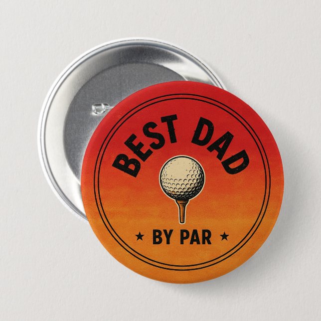 Badge Rond 7,6 Cm Meilleur Papa par Par (Devant & derrière)