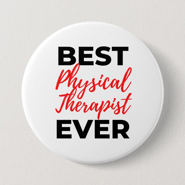 Badge Rond 7,6 Cm Meilleur physiothérapeute jamais 2 (Devant)