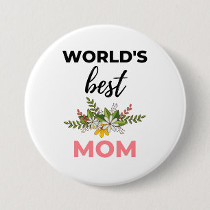 Badge Rond 7,6 Cm Meilleure maman noire du monde