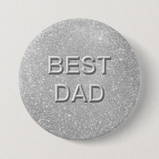 Badge Rond 7,6 Cm Meilleure Parties scintillant papa