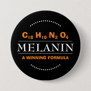 Badge Rond 7,6 Cm MELANIN Formule gagnante