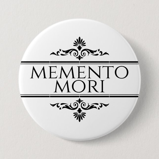 Badge Rond 7,6 Cm Memento Mori (Devant)