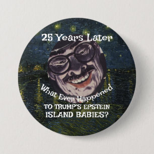 Badge Rond 7,6 Cm Menteur Trump Epstein Île Fichiers Bébés Républica