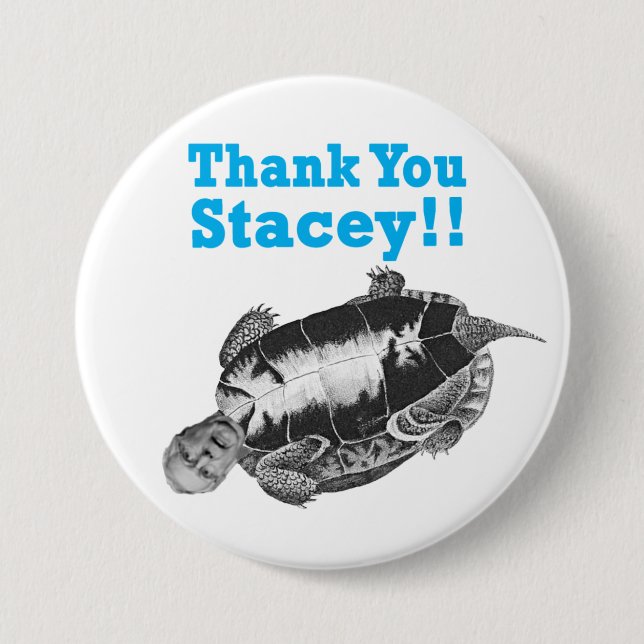 Badge Rond 7,6 Cm Merci Stacey (Devant)