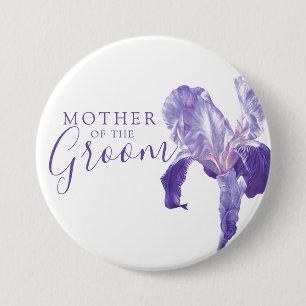 Badge Rond 7,6 Cm Mère du marié iris violet mariage