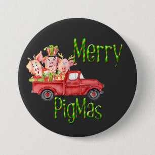 Badge Rond 7,6 Cm Merry Pigmas Colorful Pig Lovers