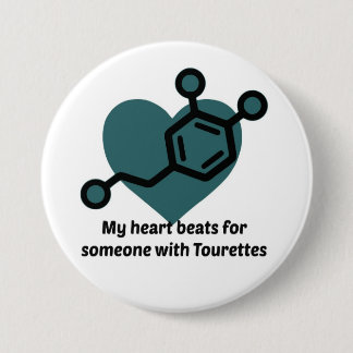Badge Rond 7,6 Cm Mes battements de coeur pour quelqu'un avec