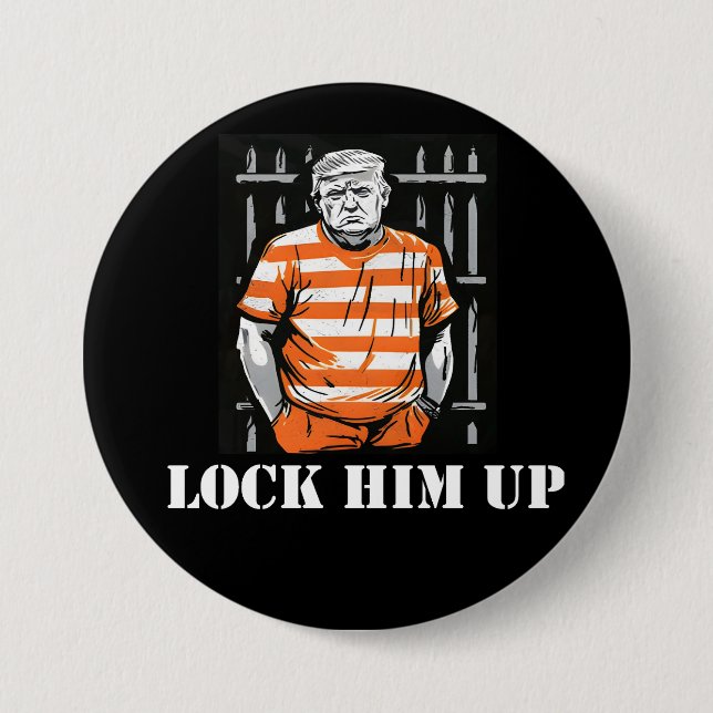 Badge Rond 7,6 Cm mettez-le sous les verrous (Devant)
