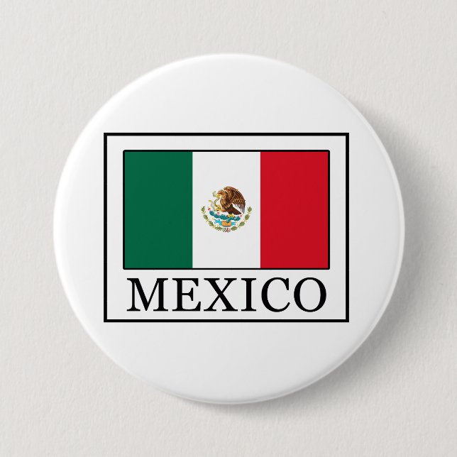 Badge Rond 7,6 Cm Mexique (Devant)