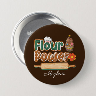 Badge Rond 7,6 Cm mignon amateurs de cuisson farine puissance ajoute