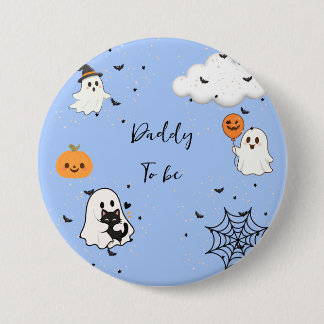 Badge Rond 7,6 Cm Mignon Une petite frayeur est presque due Baby Sh