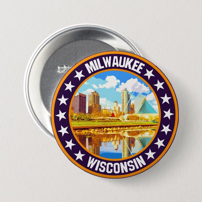 Badge Rond 7,6 Cm Milwaukee (Devant & derrière)