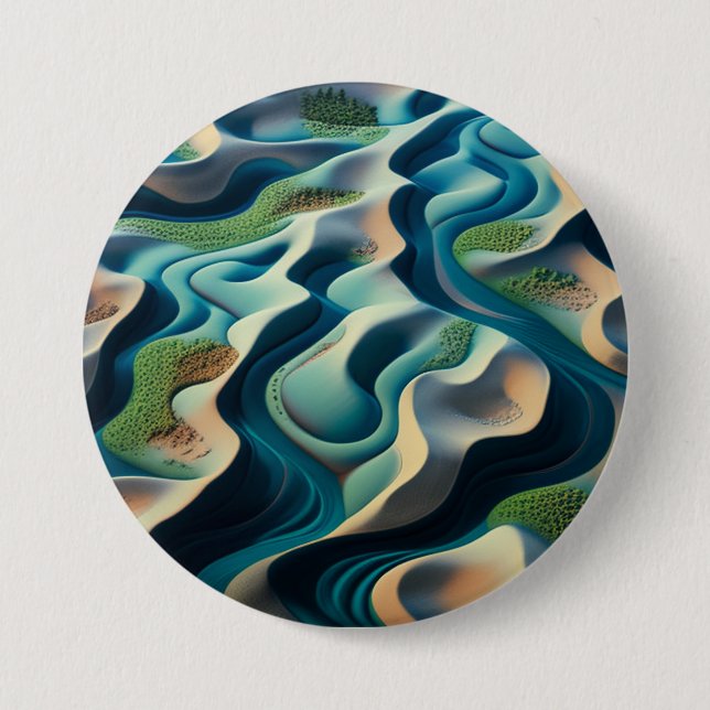 Badge Rond 7,6 Cm Mirage currents (Devant)