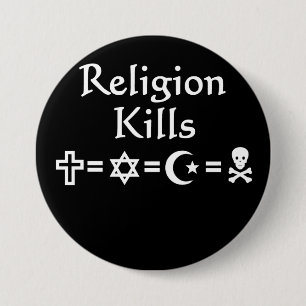 Badge Rond 7,6 Cm Mises à mort de religion