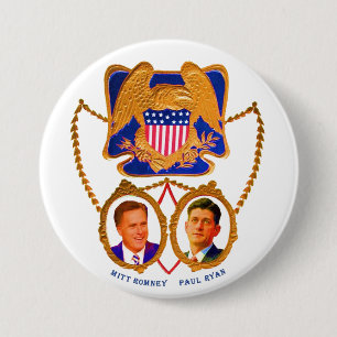 Badge Rond 7,6 Cm Mitt Romney et Paul Ryan pour 2012
