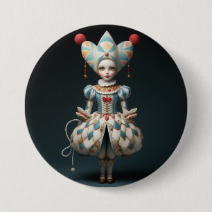 Badge Rond 7,6 Cm Mode de ballet Casse-Noisette - Poupée Arlequin