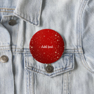 Badge Rond 7,6 Cm Modèle - Noël Red Twinkle