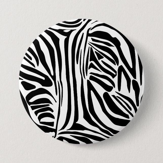 Badge Rond 7,6 Cm Modèle Zèbre (Devant)