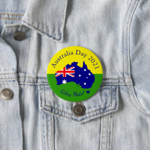 Badge Rond 7,6 Cm Modifier le texte correspondant à la fête australi