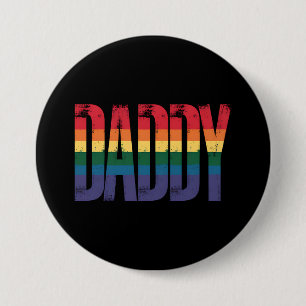 Badge Rond 7,6 Cm Mois de la fierté gay papa Fête des pères LGBTQ Ar