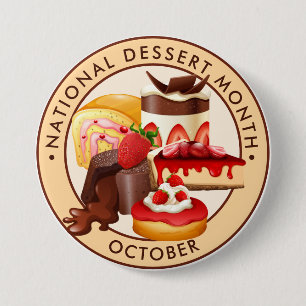 Badge Rond 7,6 Cm Mois du dessert national