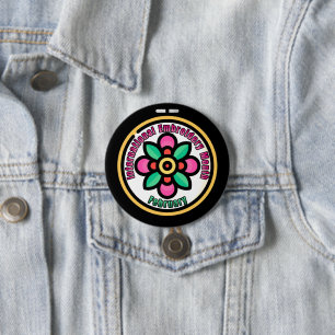 Badge Rond 7,6 Cm Mois international de la broderie