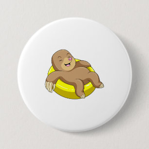 Badge Rond 7,6 Cm Mole à la natation avec Lifebuoy