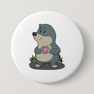 Badge Rond 7,6 Cm Mole avec Donut