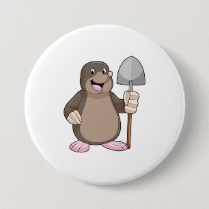 Badge Rond 7,6 Cm Mole avec lunette