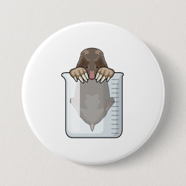 Badge Rond 7,6 Cm Mole avec tasse de mesure (Devant)