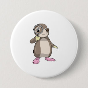 Badge Rond 7,6 Cm Mole avec verre Magnifiant