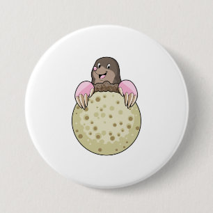 Badge Rond 7,6 Cm Mole with Moon