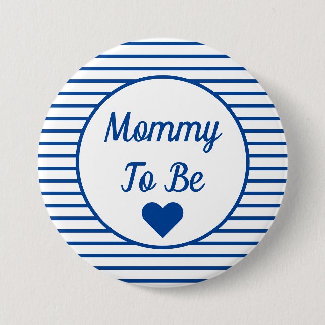 Badge Rond 7,6 Cm Mommy To Be Baby Shower Button (Devant)