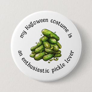 Badge Rond 7,6 Cm Mon costume d'Halloween est un amoureux de chiche,