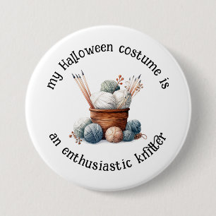 Badge Rond 7,6 Cm Mon costume d'Halloween est un créateur enthousias