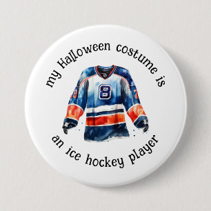 Badge Rond 7,6 Cm Mon costume d'Halloween est un joueur de hockey, d