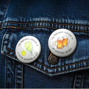 Badge Rond 7,6 Cm Mon costume d'Halloween est un joueur de Picklebal
