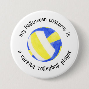 Badge Rond 7,6 Cm Mon costume d'Halloween est un joueur de volley-ba