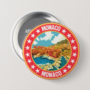 Badge Rond 7,6 Cm Monaco
