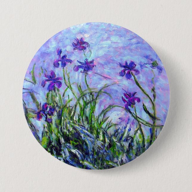 Badge Rond 7,6 Cm Monet Lilac Irises (Devant)