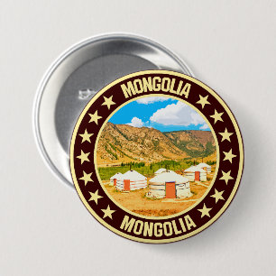 Badge Rond 7,6 Cm Mongolie