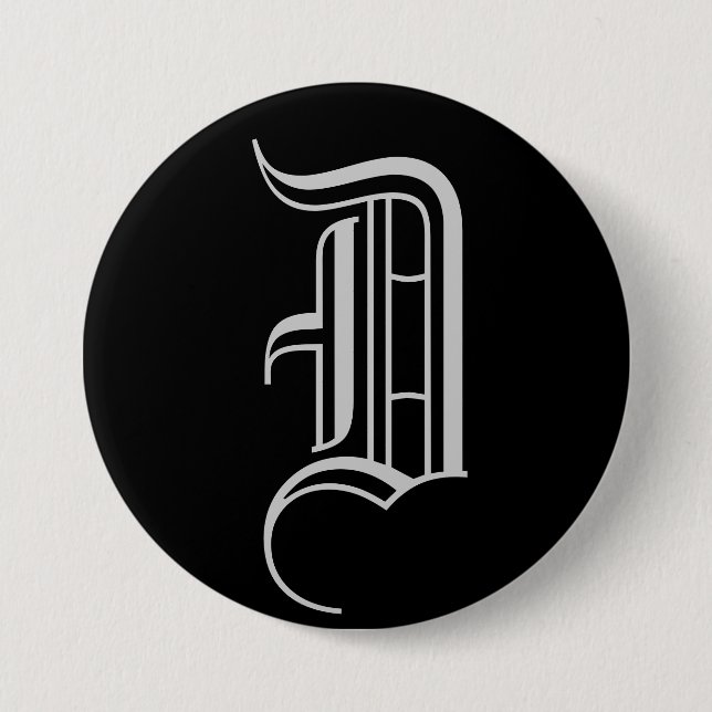 BADGE ROND 7,6 CM MONOGRAMME "D " (Devant)