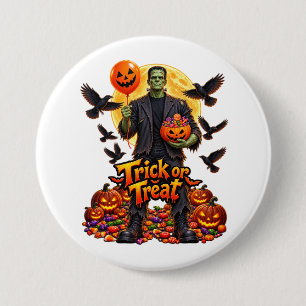 Badge Rond 7,6 Cm monstre de Frankenstein Halloween