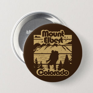 Badge Rond 7,6 Cm Mont Elbert Colorado