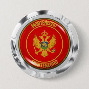 Badge Rond 7,6 Cm Montenegro Round Emblem