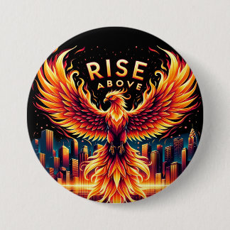 Badge Rond 7,6 Cm Monter au-dessus de Phoenix