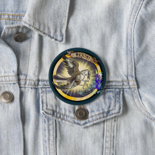 Badge Rond 7,6 Cm Moqueur du Texas, oiseau de l'État, résistez