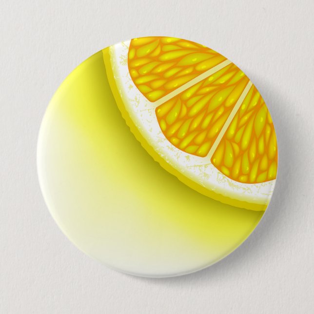 Badge Rond 7,6 Cm Morceaux de citron (Devant)