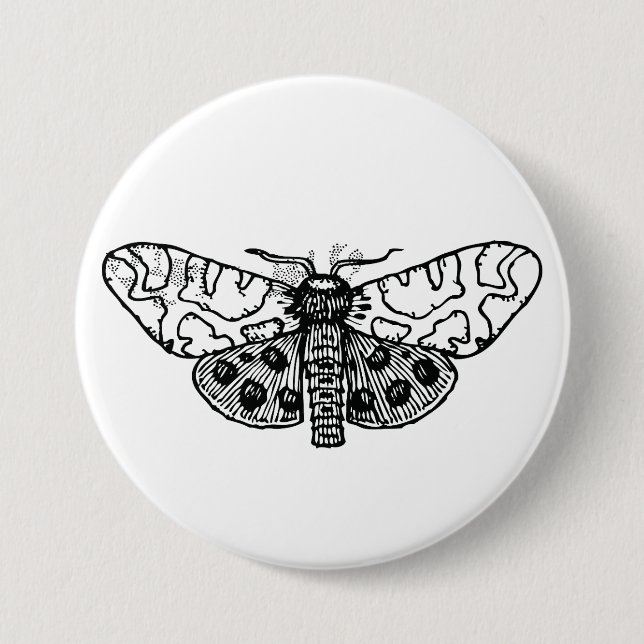 Badge Rond 7,6 Cm Moth (Devant)