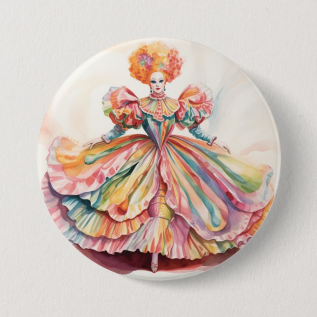 Badge Rond 7,6 Cm MOTHER GINGER Nutcracker Ballet (Devant)
